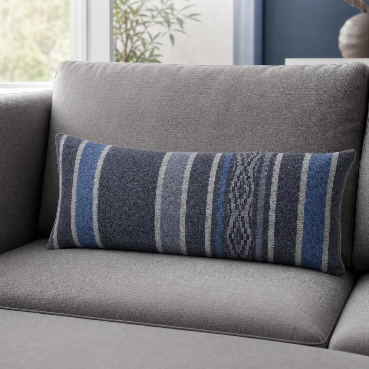 Декоративна калъфка Incalpaca Jacquard XL в синьо 02